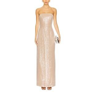 Retrofete Sequined Tan Ember Dress Size L NWT